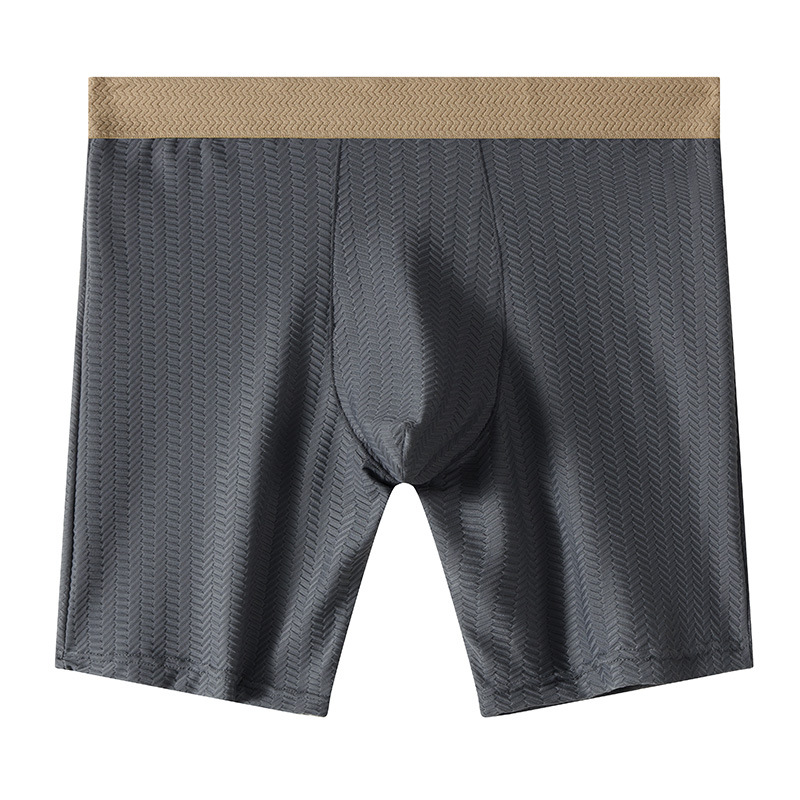 Mens Boxer Shorts Homme Nylon  - Long Leg Trunk Men review and price