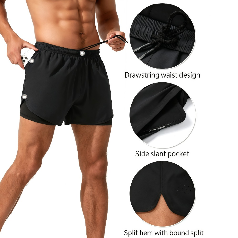 1Pcs Men Athletic Running Shor - Compression Shorts Athletes review and price
