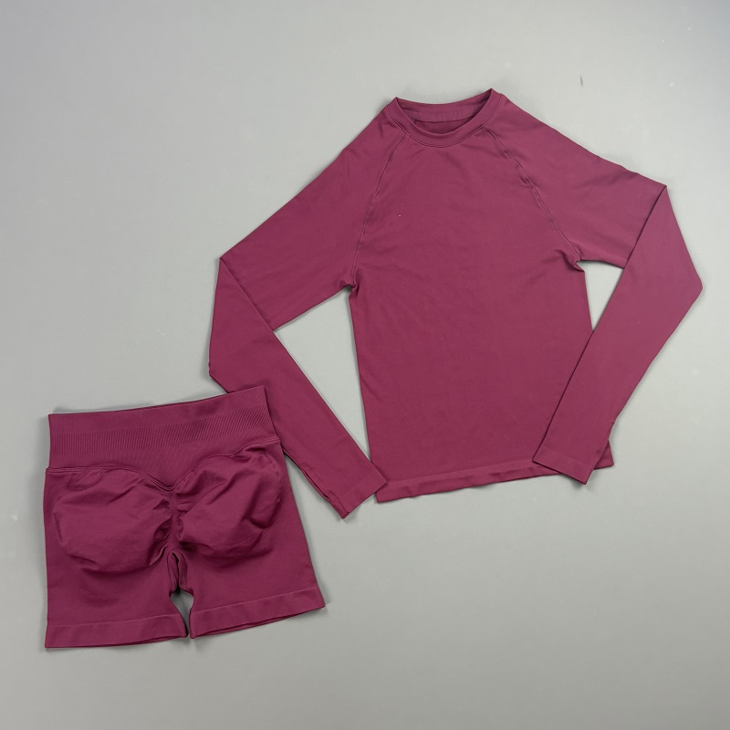 2 Piece Gym Set Women Raglan L - Compression Shorts Athletes review and price