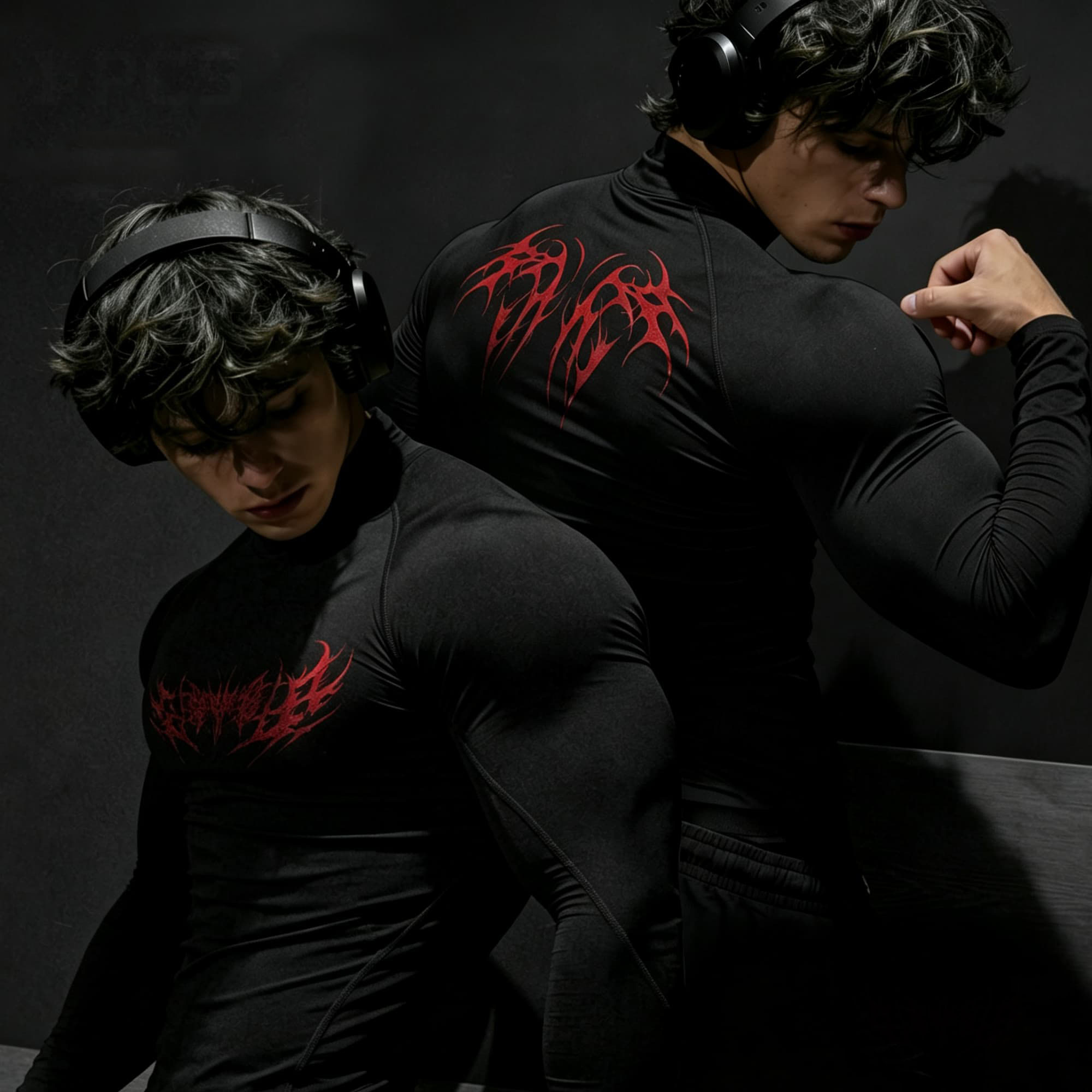 Punk Dark Abstract Thorn Lette - Base Layer Top review and price