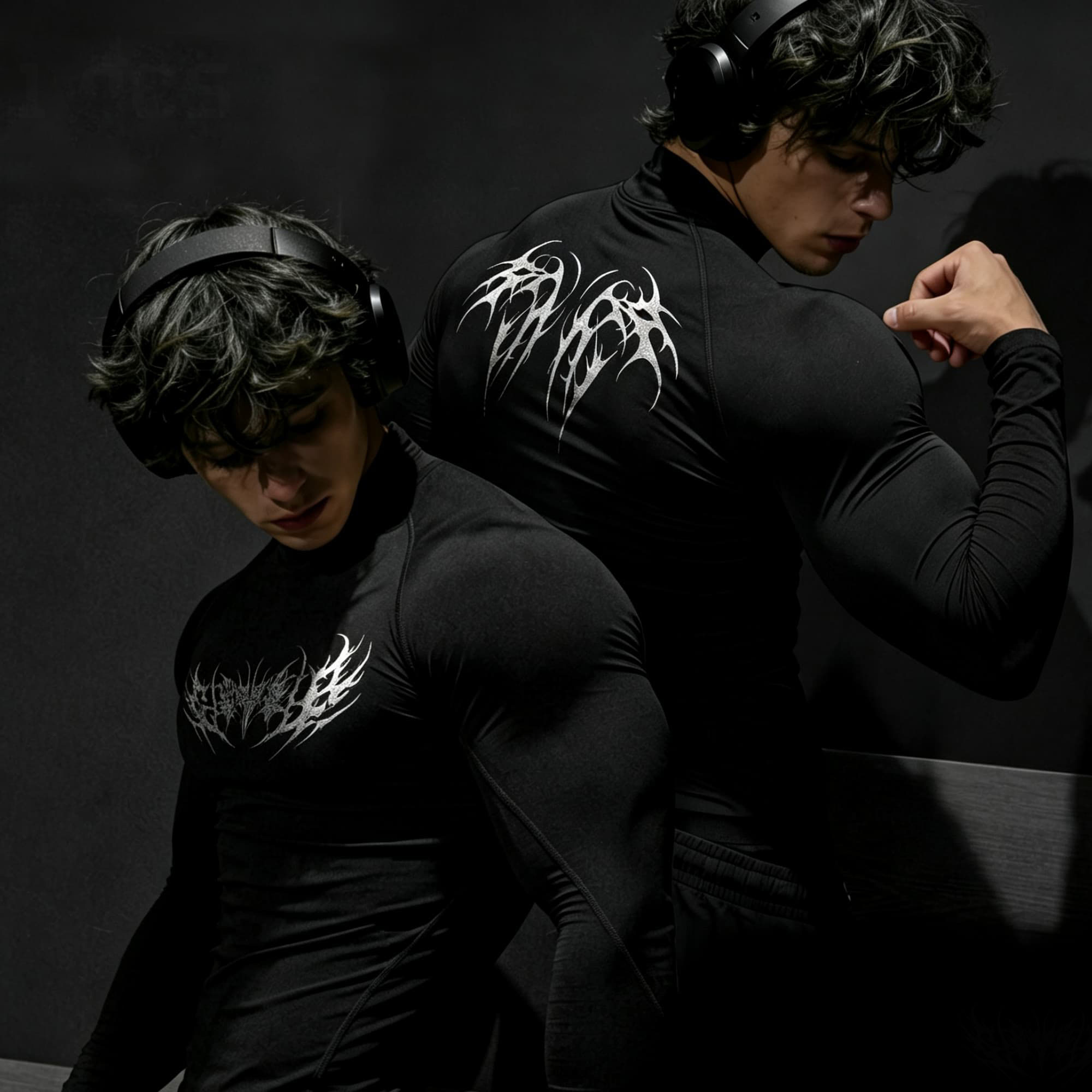 Punk Dark Abstract Thorn Lette - Base Layer Top review and price