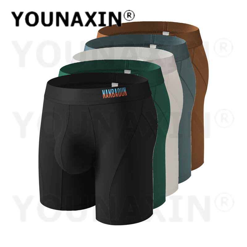 5 Pieces Men's Extended Leg Bo - Long Leg Trunk Men review and price
