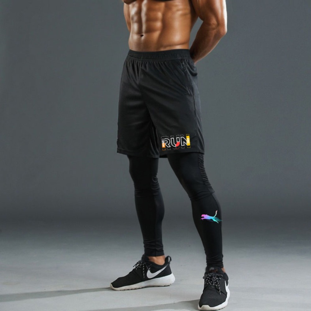 Men's Running Jogging 2 Piece  - Compression Shorts Athletes review and price