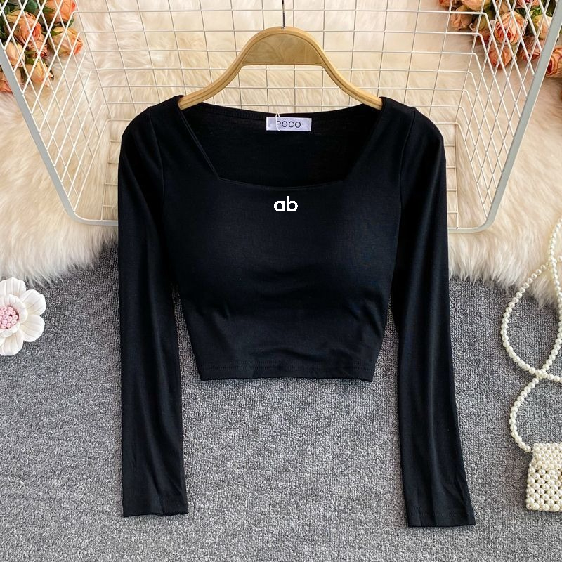 Women Korean Fashion Square Ne - Base Layer Top review and price